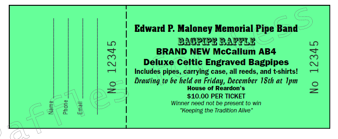 MaloneyPipeBand's tweet photo. MMPB are raffling off a brand new set of pipes.   The pipes will be custom set to you by our friends at https://t.co/X0Plw848uz Get your tickets thru us plz feel free to contact us on Twitter FB or I-gram. Only 500 tickets sold. https://t.co/dg25TzKevu