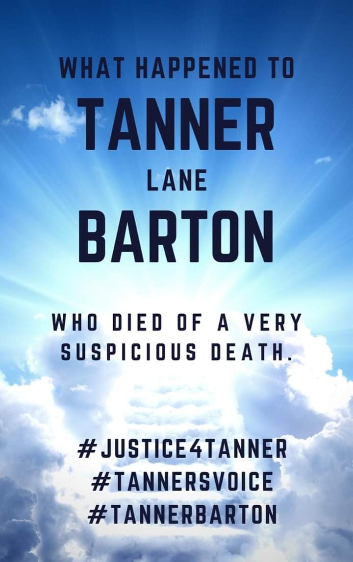 Justice4Tanner's tweet photo. Do you know why I will NEVER stop talking about my son, Tanner Lane Barton??
Because someone did something to him AND his death is "Highly Suspicious"
#FriendsDontLeaveFriendsToDie #NotZoomin #PlantedEvidence #FormulatedStories #Ketamine #NotAdderall #Truth4Tanner https://t.co/71LuyU8TKS