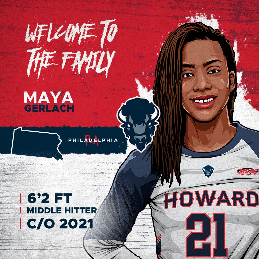 HUBisonVB's tweet photo. ๐จSIGNED๐จ Letโs welcome Maya Gerlach to the Bison Family!
๐๐ #HowardVB #2021 https://t.co/LNoL5PnXOW