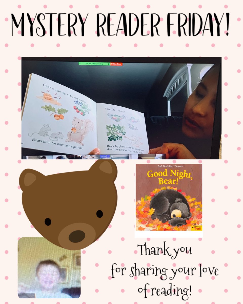 Mrs_Breutzmann's tweet photo. Mystery Reader Friday’s are our favorite!! Thank you for sharing your love of reading with us! https://t.co/HqAN0MkpG9
