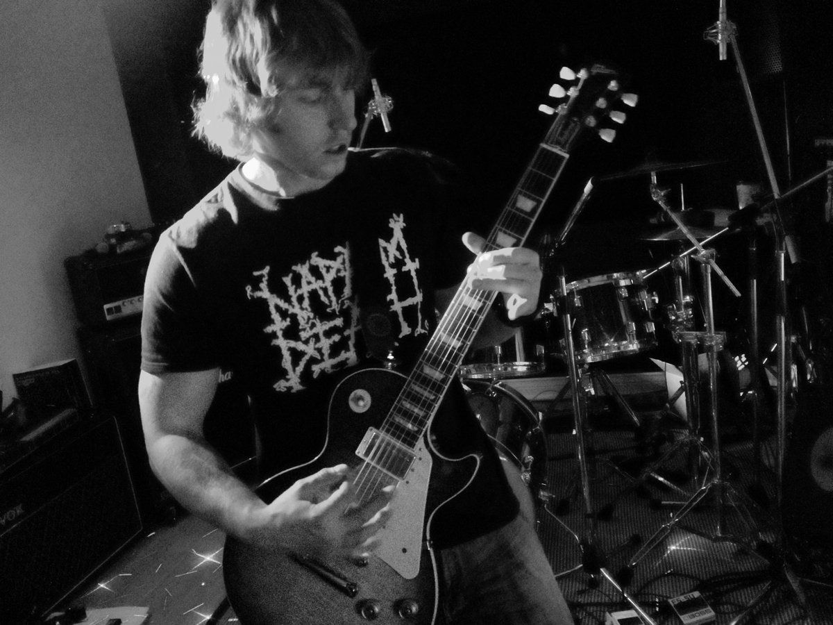OurSlaviour's tweet image. Oldie, but goodie. Matt recording guitars in our original 2013 demo!