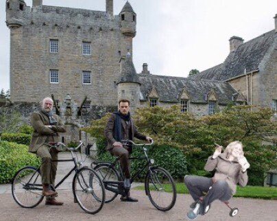 RuschAudrey's tweet photo. Reading #Clanlands remembering the good times from my photoshop quarancation with @SamHeughan & @grahammctavish on their @MenInKiltsSTARZ tour across Scotland. When you canโt, do it with photoshop! Fun read! #whiskyandhistory #quarancation #meninkilts #ICanDrinkthemunderthetable https://t.co/6JLzWe0VGD