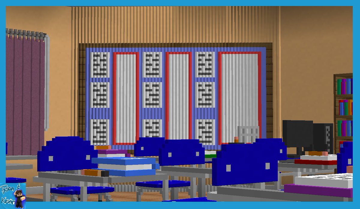 TysonAndKevin's tweet photo. Commissioned Classrooms finished for @sunnypopfeline #minecraft #chiselandbits #minecraftbuilds I enjoyed building this, It was really fun! https://t.co/8HCDJ1A2TX