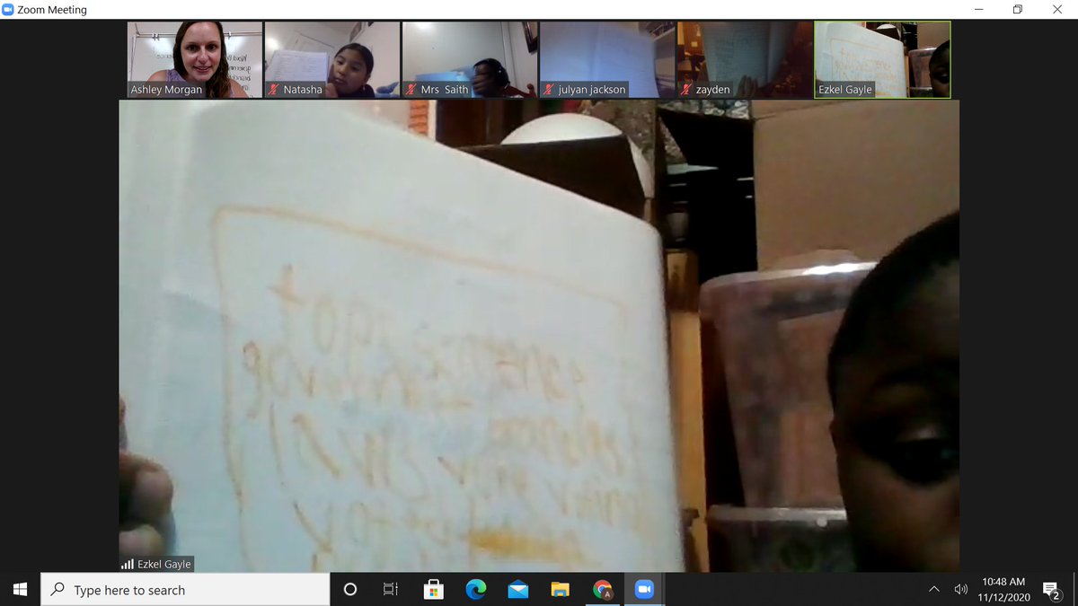 In small group, we discussed the pre-writing process, and SS started by brainstorming. They wrote down &amp; shared their thoughts with each other. SS also had the idea of creating a word bank to help them with spelling. They are 🌟! #goodtogreat #SpecialEducation