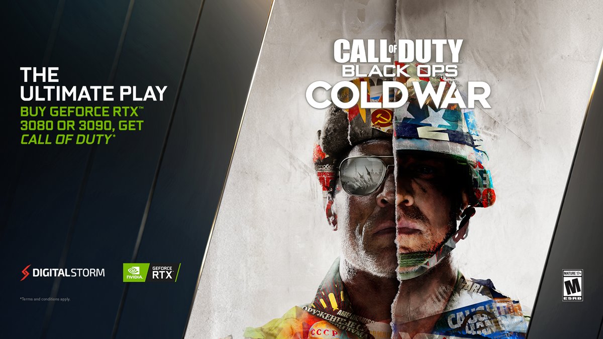 DigitalStormPC's tweet photo. For a limited time, get #BlackOpsColdWar with a purchase of a qualifying @NVIDIAGeForce RTX 3080 or 3090 graphics card. Shop #DigitalStormPC today!
https://t.co/bZoxDW4ukC https://t.co/eZPZDqK6s3