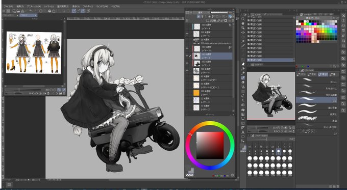 グレースケールのtwitterイラスト検索結果