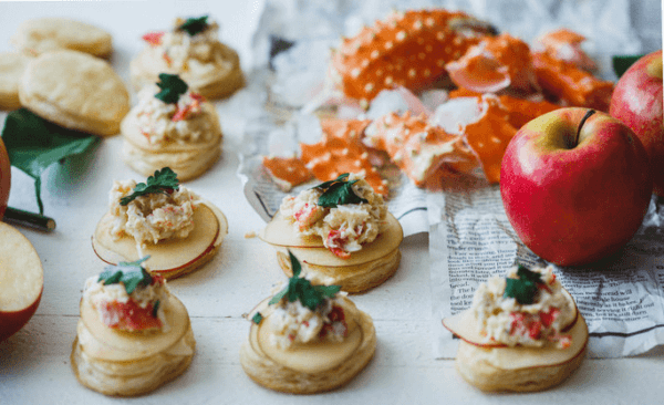 An appetizer sure to wow: EverCrisp Apple &amp; Crab Puffs. @TheProduceMom bit.ly/37vSbwv