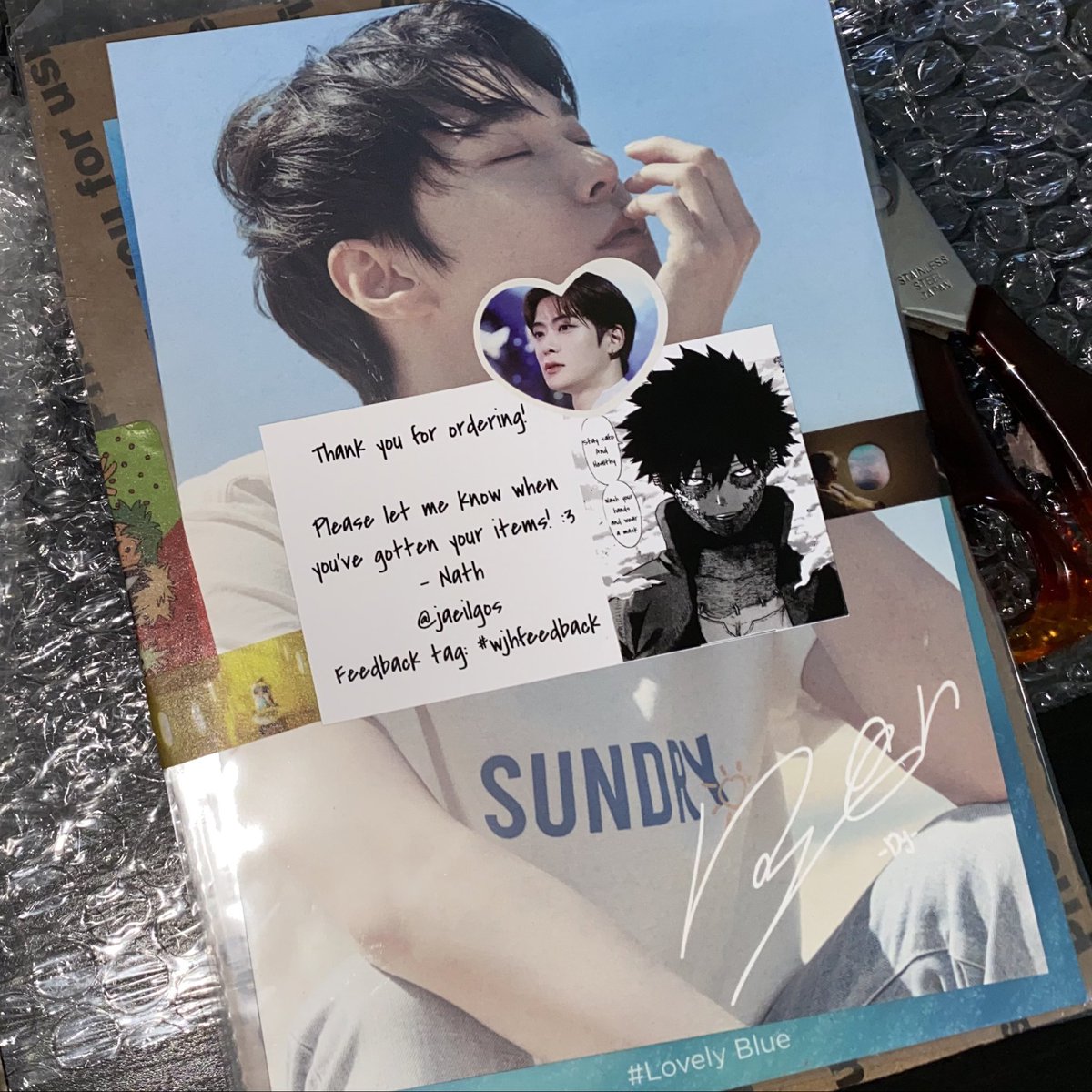 xlovemelody's tweet photo. ty @JaeilGOs everything came in great condition  😊 #wjhfeedback https://t.co/eVZoYsPDLG