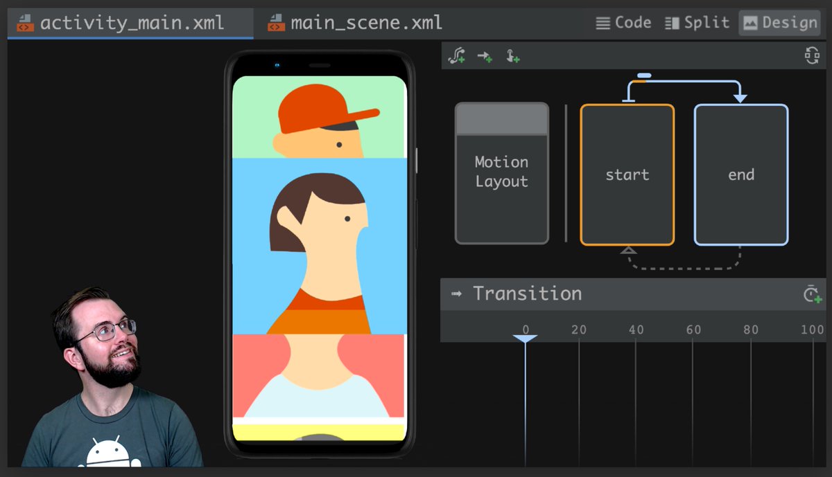 kaeawc's tweet photo. Just used @mmhmmapp to give my #MotionLayout & RecyclerView talk at #dcAMERICAS - was super smooth with Zoom screen sharing! https://t.co/LAYvQuzC74 https://t.co/UxYk03ba3r
