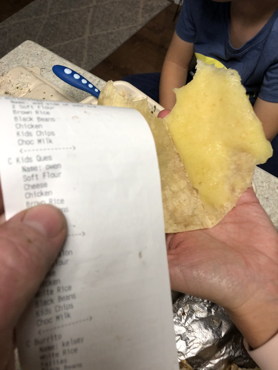 I love chipotle but when they forget both the chicken on the kids quesadillas it kind of ruins the order. Smh <a href="/ChipotleTweets/">Chipotle</a>  oh and this is the 3rd time it’s happened.