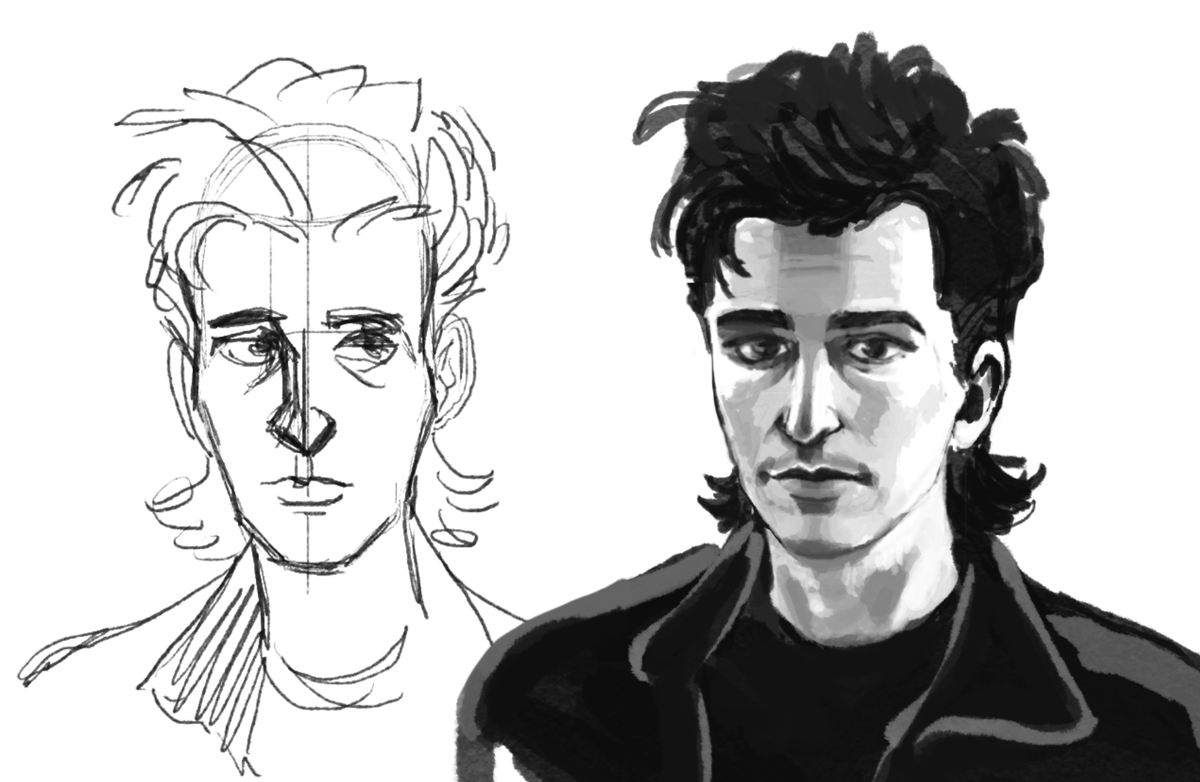 crying at the sketch I started with 