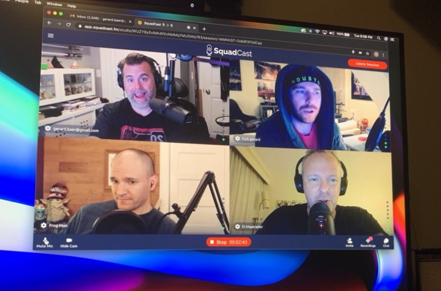 gerardbaer's tweet photo. It’s always an awesome to talk Star Wars with friends! Even with @LeahyGaga #recording #UnrefinedPOPcast #taoswf #broaxium https://t.co/sTtT2eEMpJ