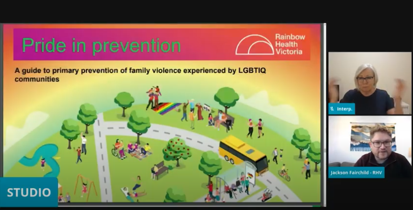 AYSAH_Day's tweet photo. We hope you're joining us for the third session in our #PreventX Lightning Talks series this morning! We're excited to hear from @JA_Fairchild @RainbowHVic on the inception, launch and findings of the Pride in Prevention Evidence Guide: https://t.co/2Hpmcb8q1P https://t.co/XPxe4zp9gG