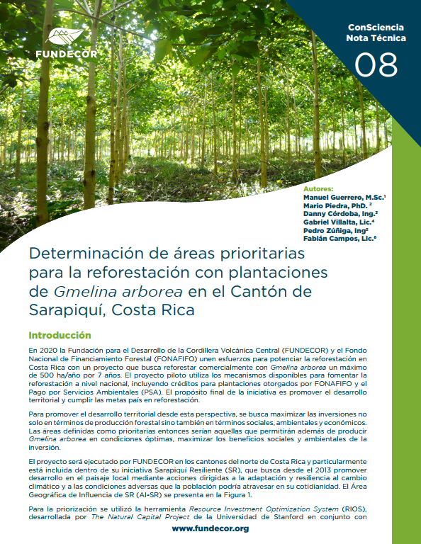 FundecorCR's tweet photo. ¿Cómo priorizar áreas para la reforestación comercial con Melina para obtener el mayor rédito  #económico, #social y #ambiental?

Les invitamos a conocer los detalles en nuestra nueva #NotaTécnica

Descárguela en: https://t.co/qAZqG7KkTF

#fundecor #fonafifo #inversiones #melina https://t.co/hUYHmJUjWy