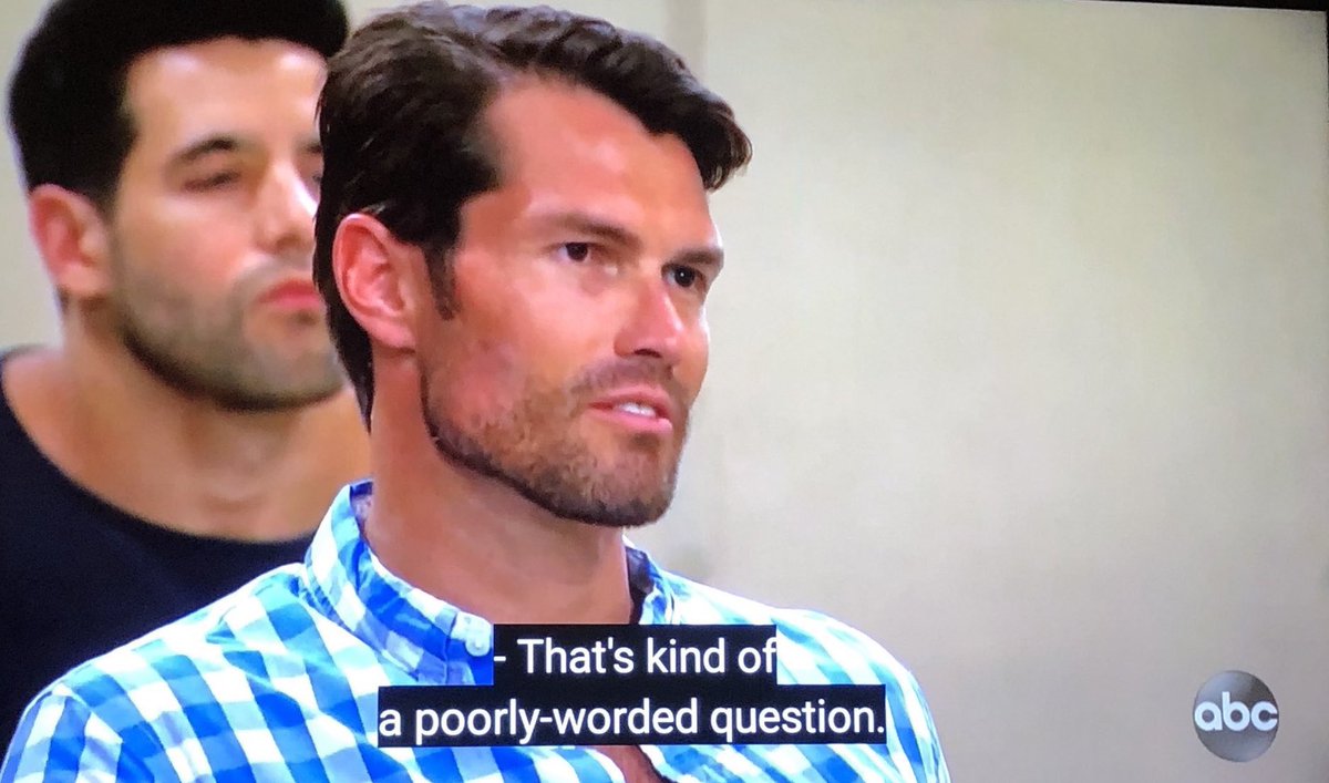 BachelorBishes's tweet photo. Me when my boss asks why I haven’t accomplished anything this week 

 #TheBachelorette https://t.co/34ctNnAWOM