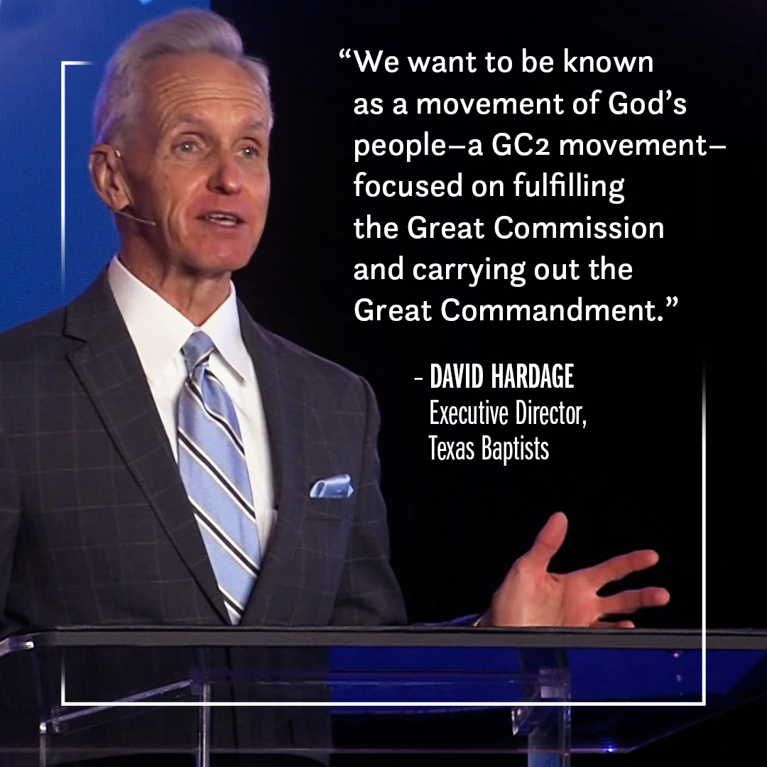 TexasBaptists's tweet photo. Executive Director @dwhardage shared his vision for Texas Baptists earlier this evening during the Celebration Session! #livecompelled #greatcommission #greatcommandment #GC2 https://t.co/RJa7mCr4hp
