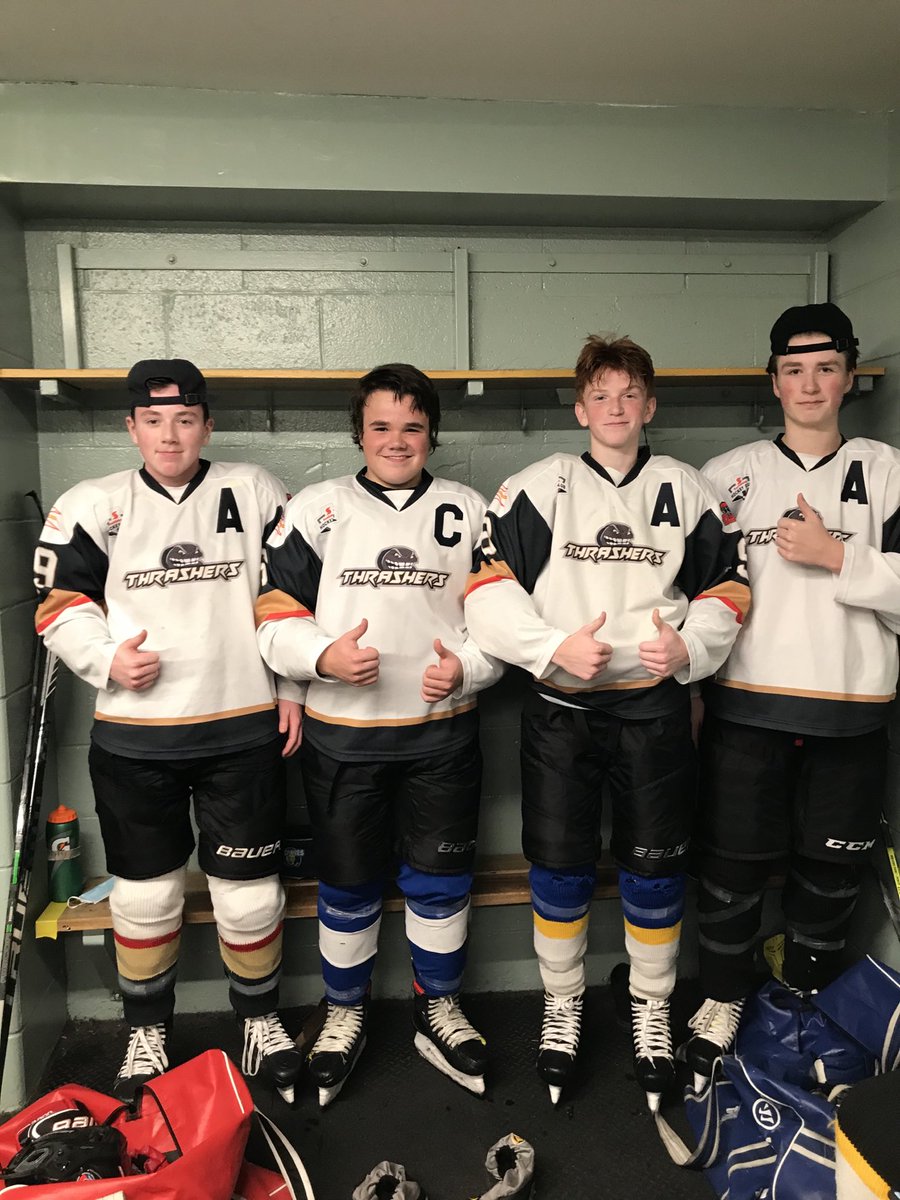djhlthrashers1's tweet photo. Introducing our Captain and Assistant Captains from left to right Avery, Dobbin, Knight and White https://t.co/yVUksODNRR