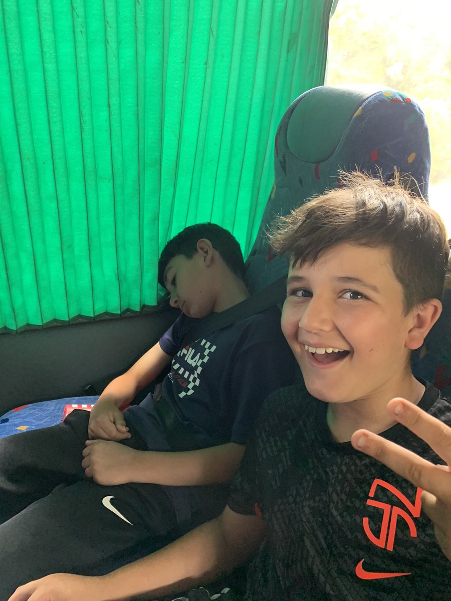 MissGSwift's tweet photo. All tuckered out on our way home! #stage3camp2020 @Sherwood_Grange https://t.co/BcT0ySJ4D4