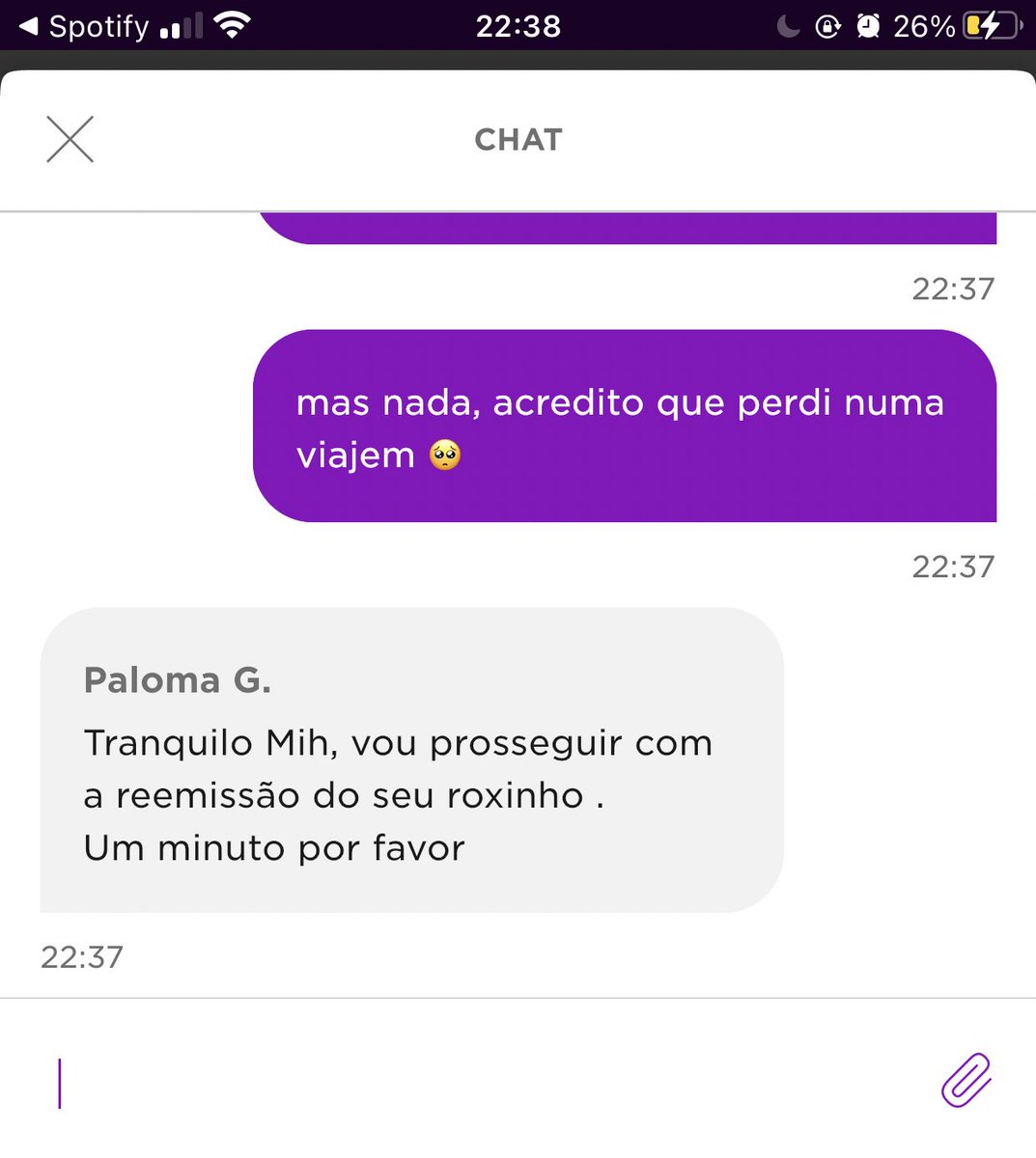 milamsss's tweet photo. Chat do @nubank me trata melhor que muita gente, obrigada pelo apelido 😬 https://t.co/1dpXuBzEaS