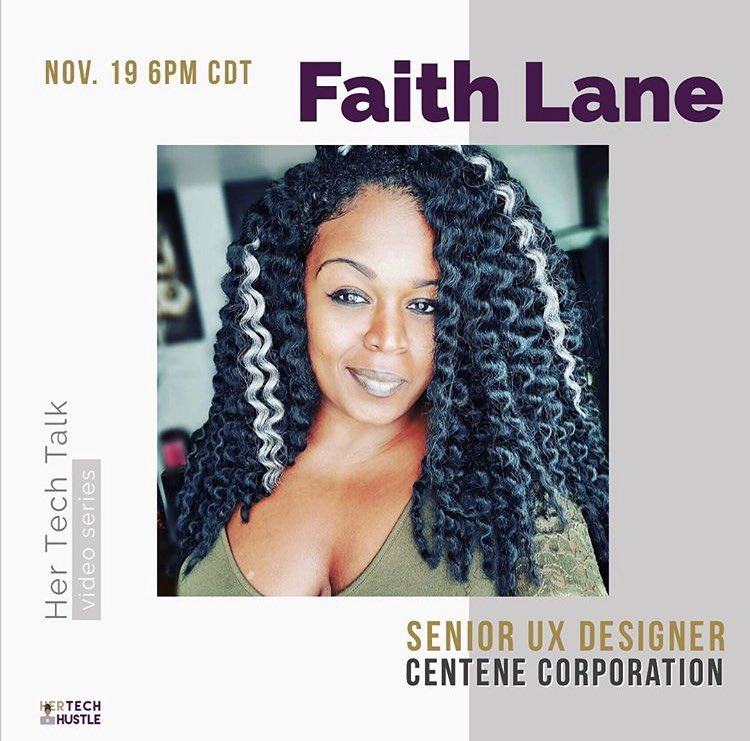 hertechhub's tweet photo. We hope you’re ready for Her Tech Talk!! We are kicking the series off with a round table conversation featuring Faith Lane. She will be sharing her experiences with us as a UX Designer along with answering questions. The event will take place virtually this Thursday at 6PM! https://t.co/BMPgA4wYNJ
