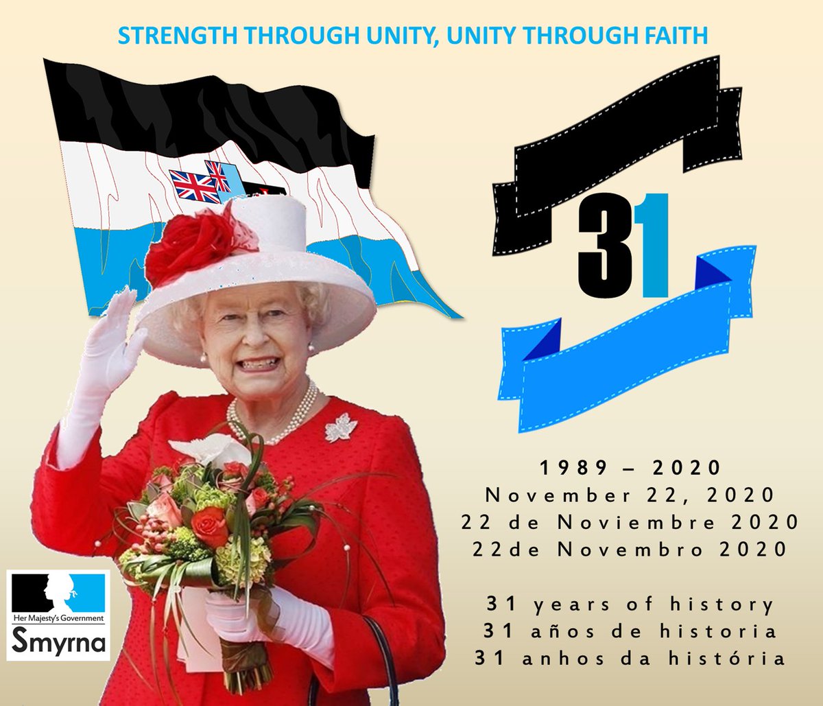 SmyrnaGov's tweet photo. Our national holiday is approaching, 31 years of history and pride! #SmyrnaDay  ⚫️⚪️🔵   November 22nd. 2020 is coming! https://t.co/zy2jv4iS3D