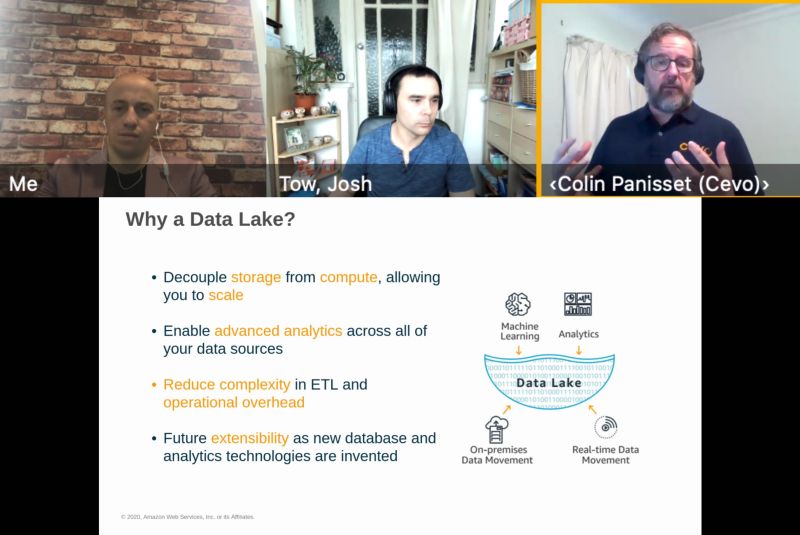 cevoaustralia's tweet photo. #TeamCevo were delighted to present with @awscloud at today's Data Engineering Immersion Day - providing practical experience &amp; knowledge on data engineering in #AWS.

Find out more on AWS Immersion Days here https://t.co/EiakJMtxNM 

#datalakes #dataengineering #apnproud https://t.co/RvIA74erjG