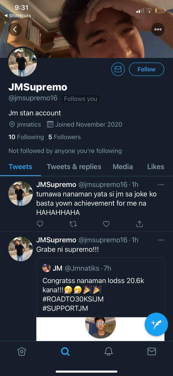 jmsupremo16's tweet photo. November 18,2020,9:32 am
Ayon na nga nanotice ni jm stan acc. ko maaahhh heart huhu https://t.co/ssLYl6iOwy