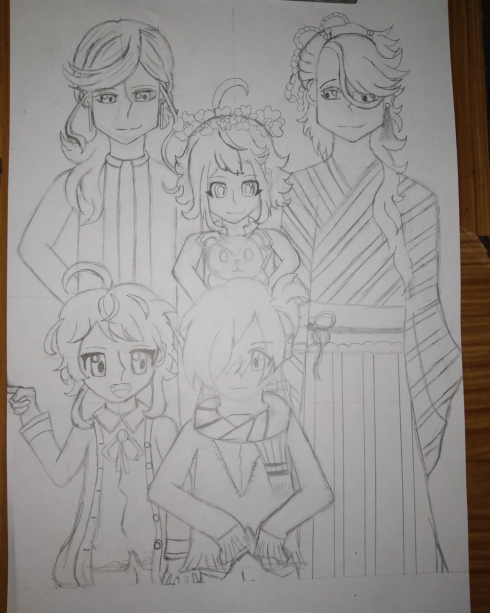HanamaruFubuki's tweet photo. Ta dificil postar desenho em epoca de final de curso, faculdade anda bem complicada😅 Desta vez fiz o Rikka, o Tori, o Souza, o Ramuda e o Mitsuba, esperoq gostem✨
~Kyousuke

#RikkaSera #ToriHimemiya #SouzaSamonji #RamudaAmemura #MitsubaSousuke
#Scketch https://t.co/AKkhFOeE6v