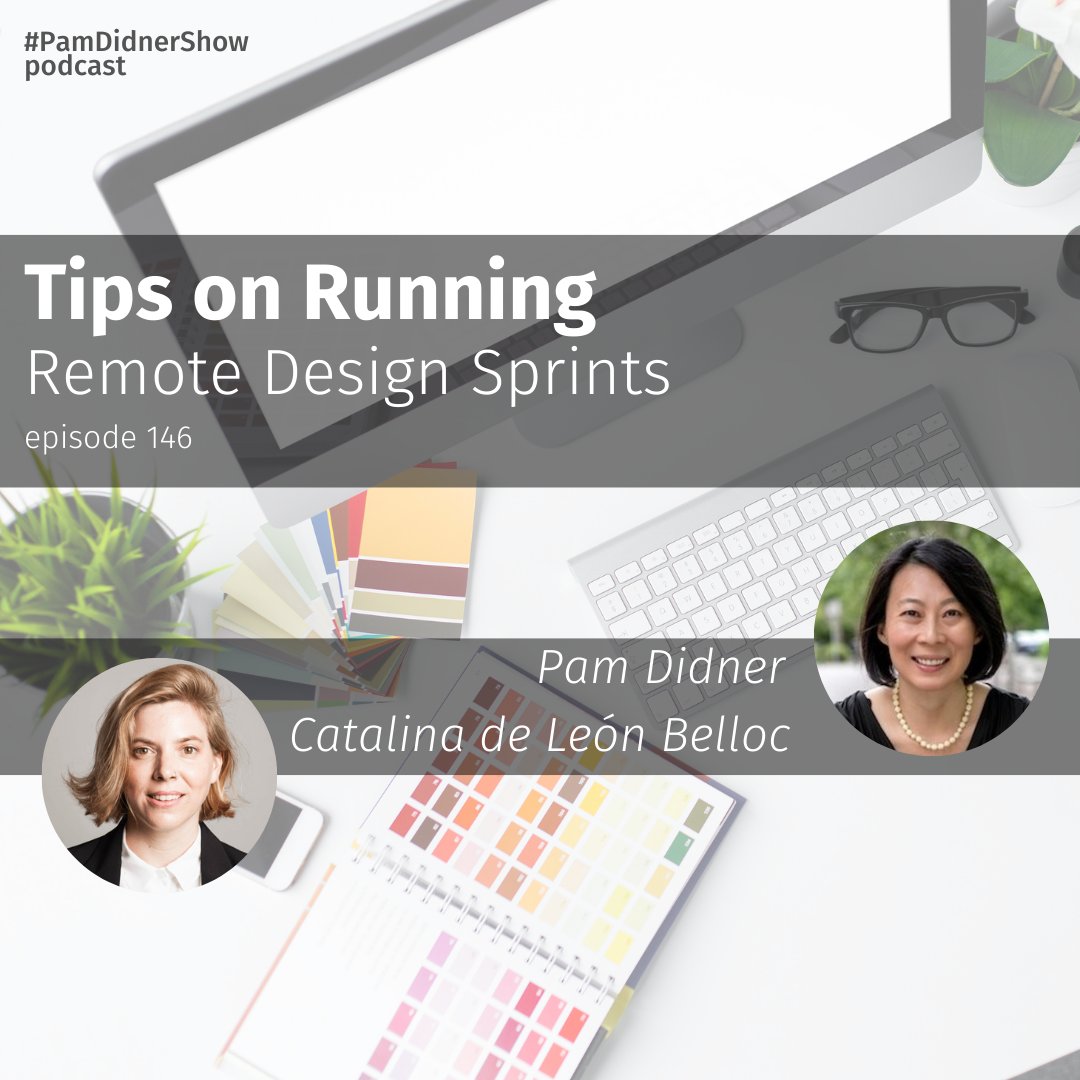 PamDidner's tweet photo. [NEW] 🎧 Today I talk with @catadeleon, a Product Designer at @Feedly, design sprint facilitator, and founder of @purplebunnyco. 

Listen in and  learn more about Design Sprint and how to use it. https://t.co/zjvhWwZBKH #podcast #marketing #creativity https://t.co/QIpdrDzBDq