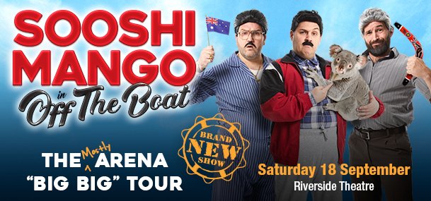 Off the back of their sold-out 2019 tour, Sooshi Mango are back with a brand-new live show Sooshi Mango: OFF THE BOAT! 
 
Set your alarms folks, tickets go on sale Tuesday November 24th at 10am AWST.  More info here: bit.ly/3nAiZ3u