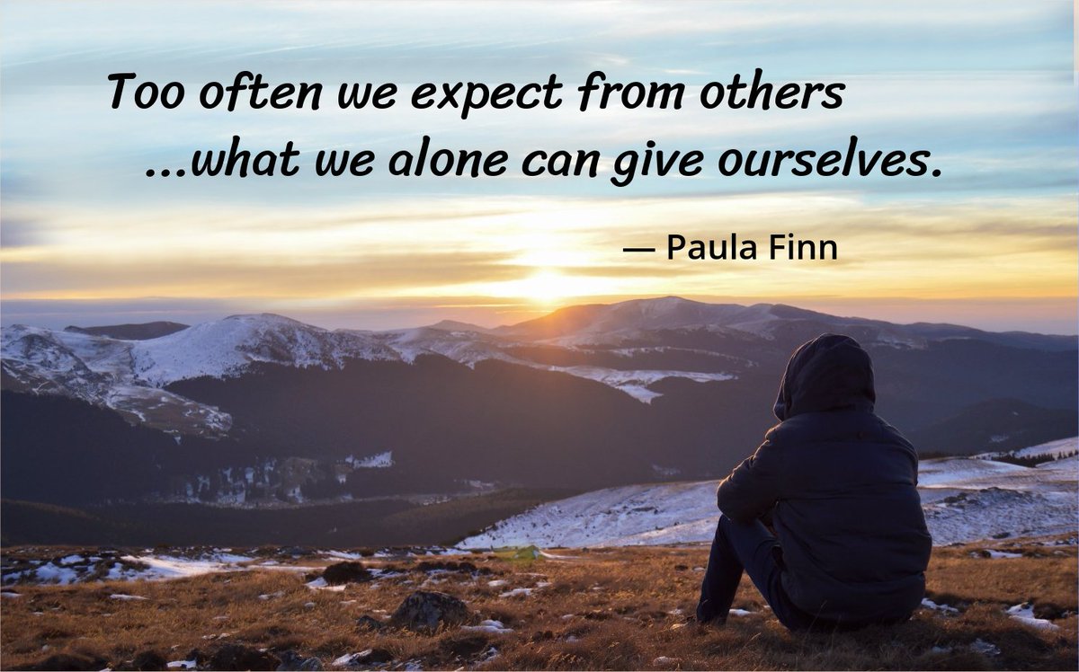 PaulaFinnquotes's tweet photo. Too often we expect from others
…what we alone can give ourselves. 
~ Paula Finn
@QuoteILoveU
~ inspirationalquotes #dailyquotes #wordsofwisdom https://t.co/lymfSF2CMU