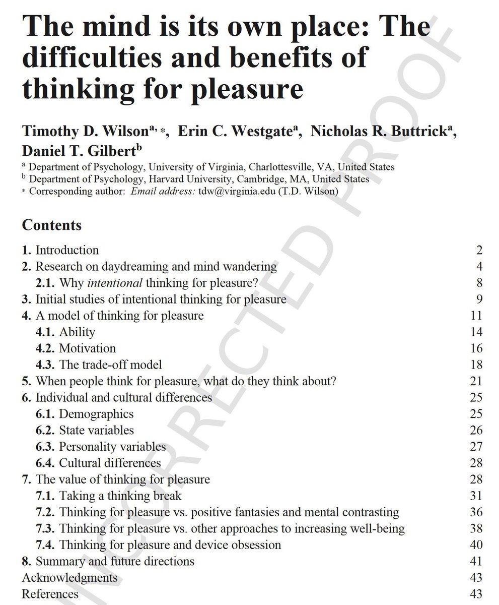 Everyone in the experiment had already had a chance to be shocked, so it wasn’t new to them & they knew it hurt. The experiment is covered more in this neat summary of the research on thinking for pleasure - why it’s good, and why we hate it.  https://www.nickbuttrick.com/files/Advances2019.pdf