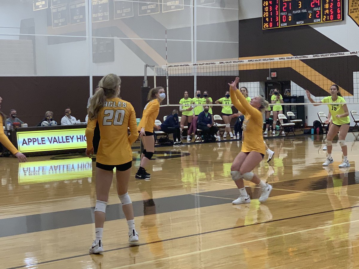 Eagles fall 23-25 in the final volleyball set. Thank you seniors!