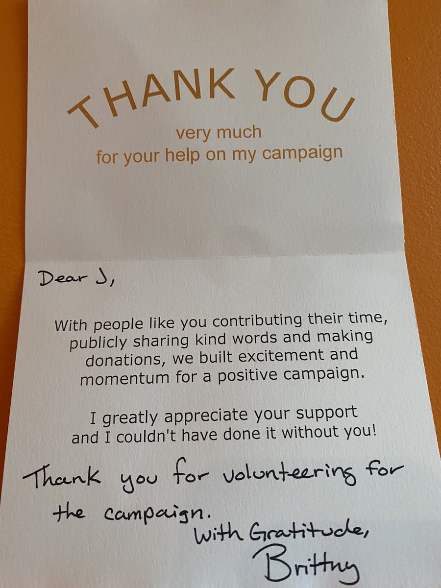 NelsonCityJ's tweet photo. When ya get a hand delivered card from your new MLA. Proud to roll w/ team orange. 🍊🍊🍊s/o @BrittnyAnderso https://t.co/cjJbPgL1Gi