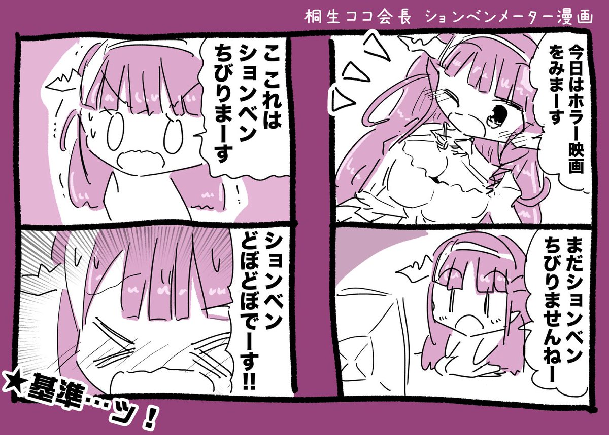 桐生ココ会長 ションベンメーター漫画 #みかじ絵 