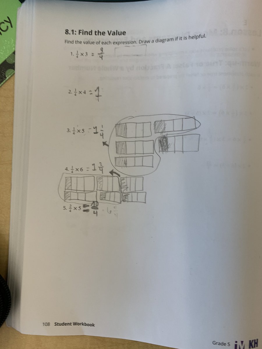 TaniaPalmieri3's tweet photo. Absolutely love when Ss make the jump from concrete representations to the more abstract representations.  Not only did these 5th graders make the connection, but they could explain their mathematical thinking while exploring today! @IllustrateMath @GHillsGators @BPSTeachLearn https://t.co/UvO8TGknvA