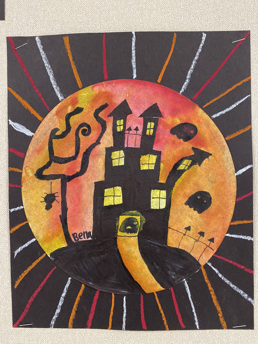 HVEArt's tweet photo. Ok-last post of the night. Making up for lost time. Ha!! 3rd grade @cazaress123 @hvefletcher “Spooky Silhouettes”. LOVE THESE!!! #lifeisgoodathve https://t.co/sjfK1htjZ9