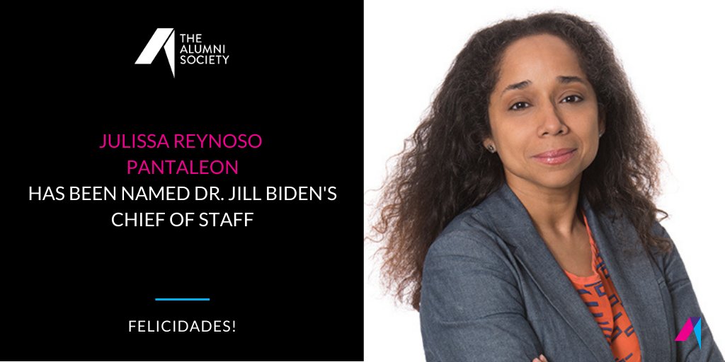 alumni_society's tweet photo. Please join us in congratulating member Julissa Reynoso on her new role as Chief of Staff to @DrBiden! 

Learn more about the exciting news: https://t.co/NlvgsL7zKh

#LatinoLeadership #LatinaExecutive #TheAlumniSociety https://t.co/xNe4edo4fr