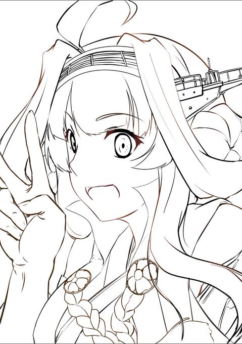 #皆さん線画と塗った後を見せてください 