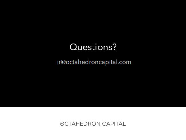 First, some mandatory disclosures