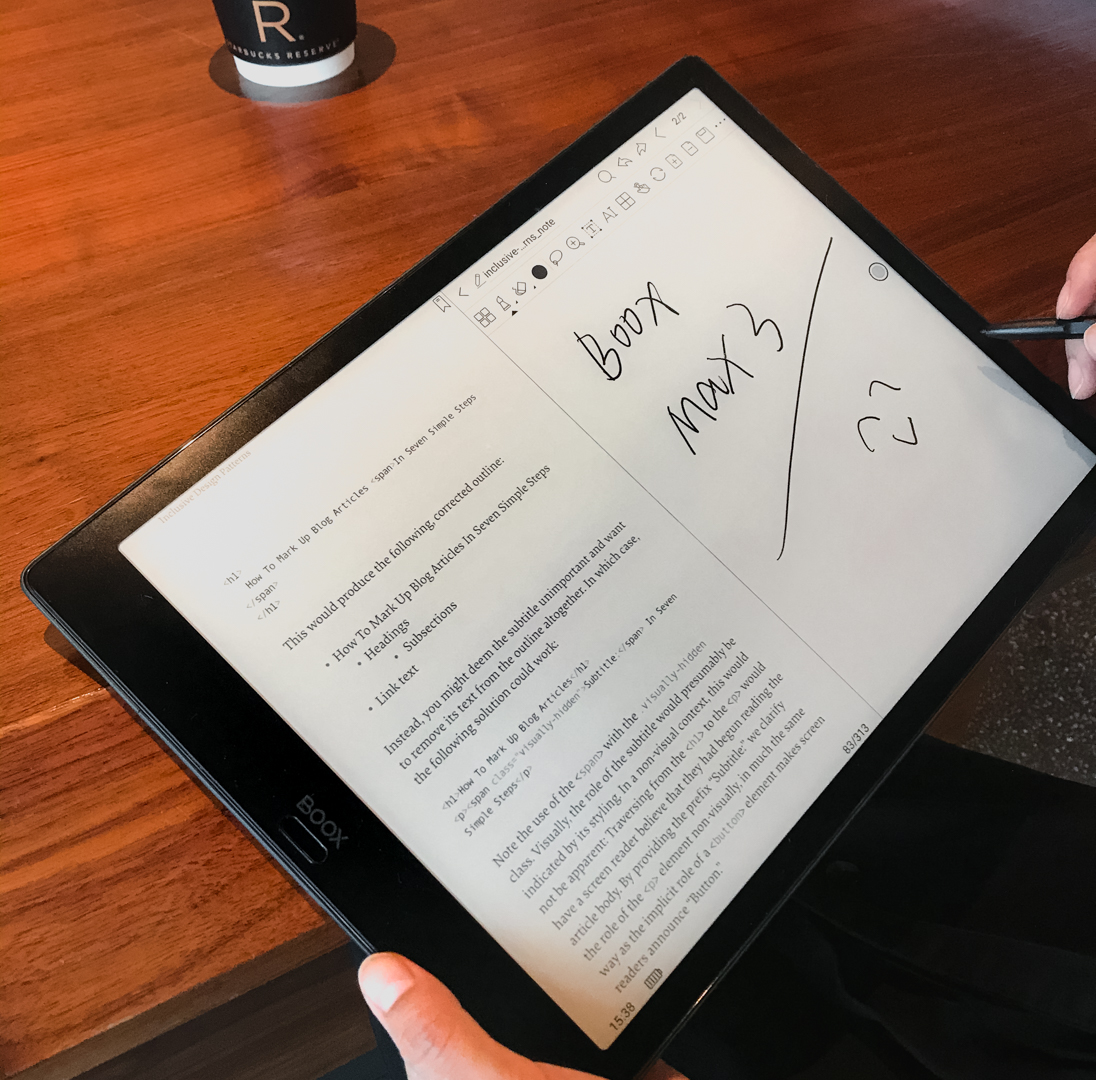 but it made me go into the e-ink subreddit to see what is on the scene these days, and I was like pleasantly shocked. you can now get e-ink tablets in various sizes that can play youtube videos at acceptable speed, and open two apps in split screen mode:  https://www.boox.com/ 