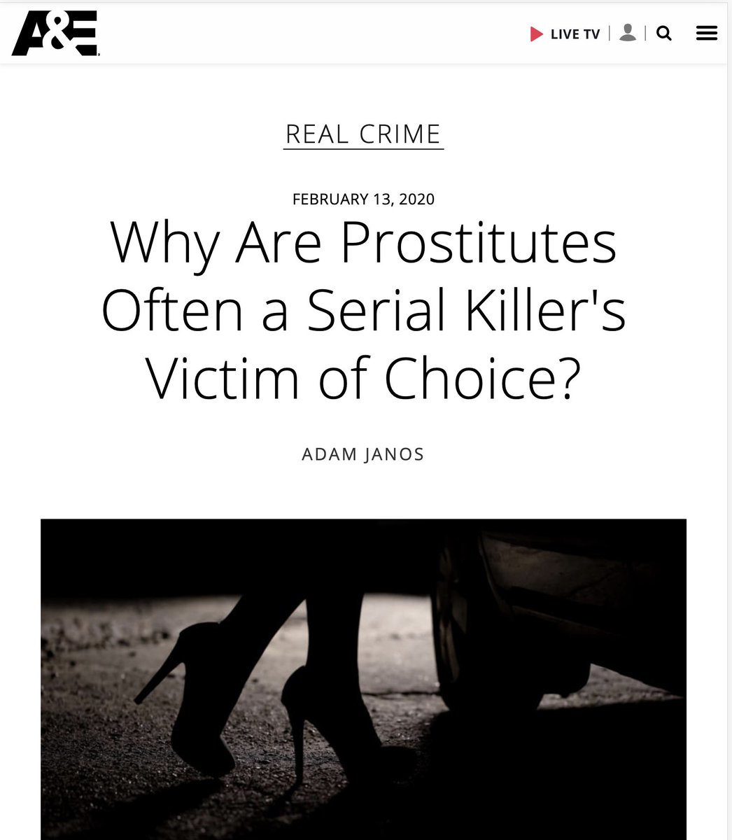 There is no other "profession" that has this risk. Human bodies are not workplaces. https://www.aetv.com/real-crime/why-do-serial-killers-target-sex-workers