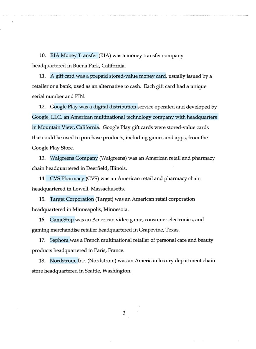 INDICTMENTE Sampark (1) count(s) 1, 2-10Gaurav Pravinkumar Gupta (2) count(s) 1, 2-10 with forfeiture provisionServerPronto, a/k/a Infolink Global CorporationMay 2015- June 2020defendants passed tens of millions of scam calls from India into USA victim losses of > $20M