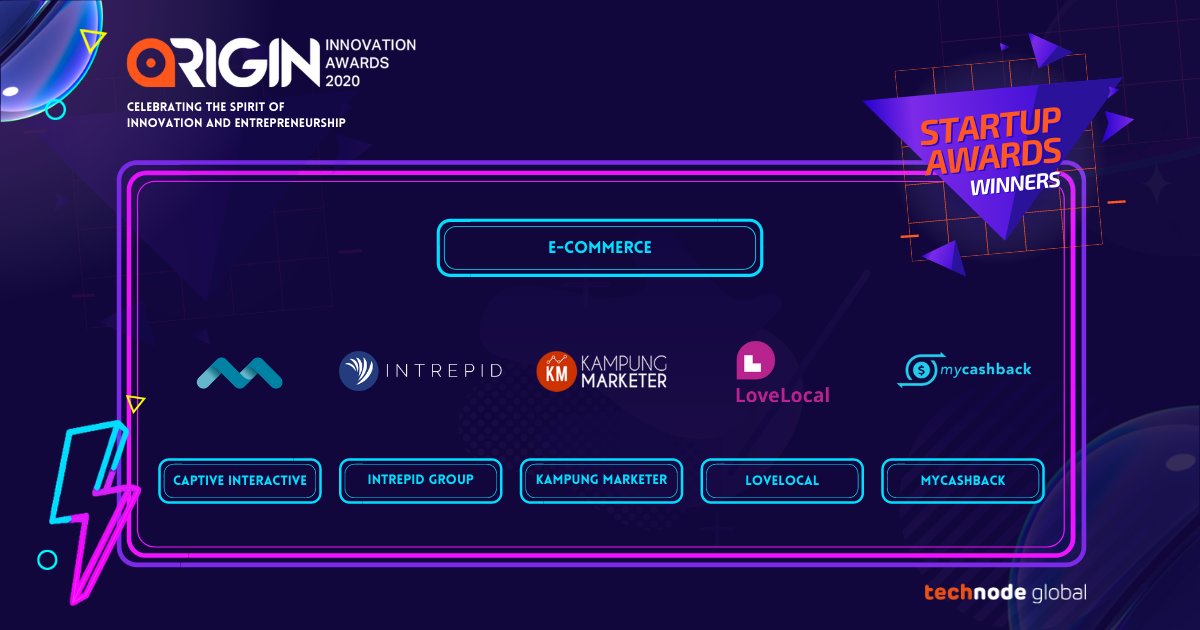 TechNodeGlobal's tweet photo. π Congratulations to our E-commerce Startup Awards winners β Captive Interactive, Intrepid Group, Kampung Marketer, @LoveLocalindia, and myCashBack!
#TechNodeGlobal #ORIGINInnovationAwards #ORIGINConference #ORIGINbyTechNodeGlobal https://t.co/eWeHiyGw2N