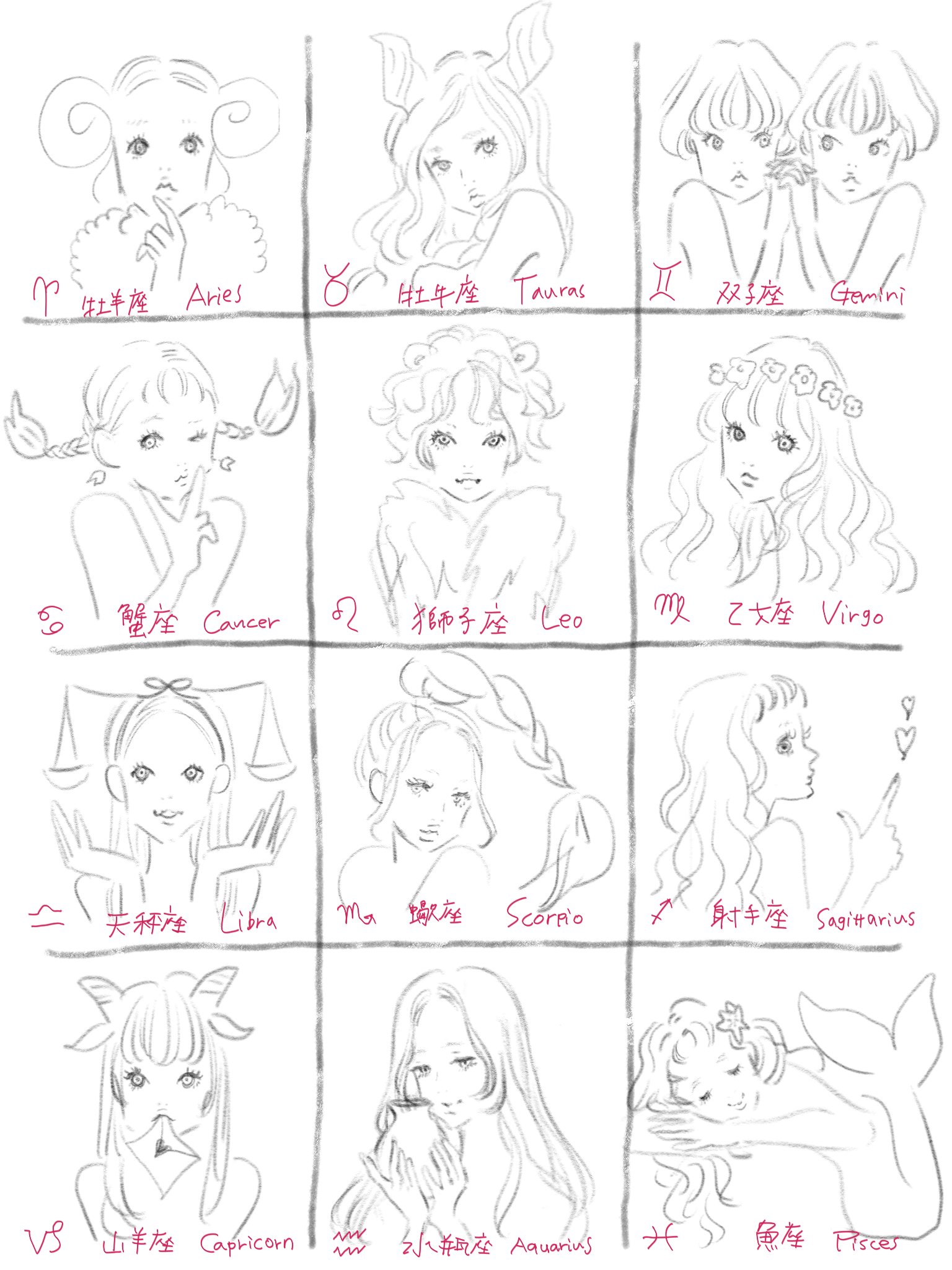 12星座イラスト Twitter Search Twitter