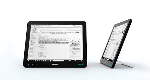 there is also an 13.3" e-ink monitor by Dasung ( http://www.dasungtech.com/ ) which is regularly sold out, and I've learned that I'm not the only person who has chronic eye issues from looking intensely at screens more than 8 hours a day.