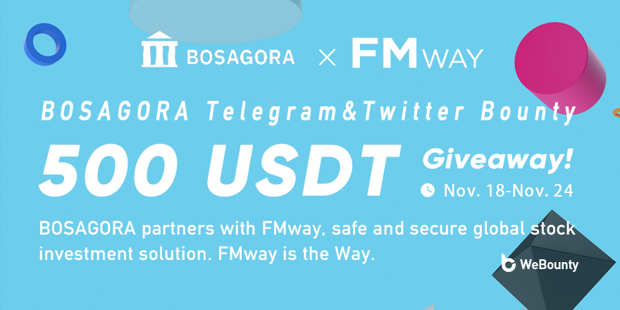 webounty_io's tweet photo. #NewBountyOnline  📢

💰500 USDT | 7 days
👉Link: https://t.co/1cFxyo80YR
⏰Period: 18th Nov. - 24th Nov.(UTC)

🎁25 USDT for 5 lucky guys
✅RT &amp; Like &amp; Follow @BOSAGORA1 @webounty_io

✨Tag 3 friends &amp; Comment your TRC20 address. https://t.co/NwGIknygy2