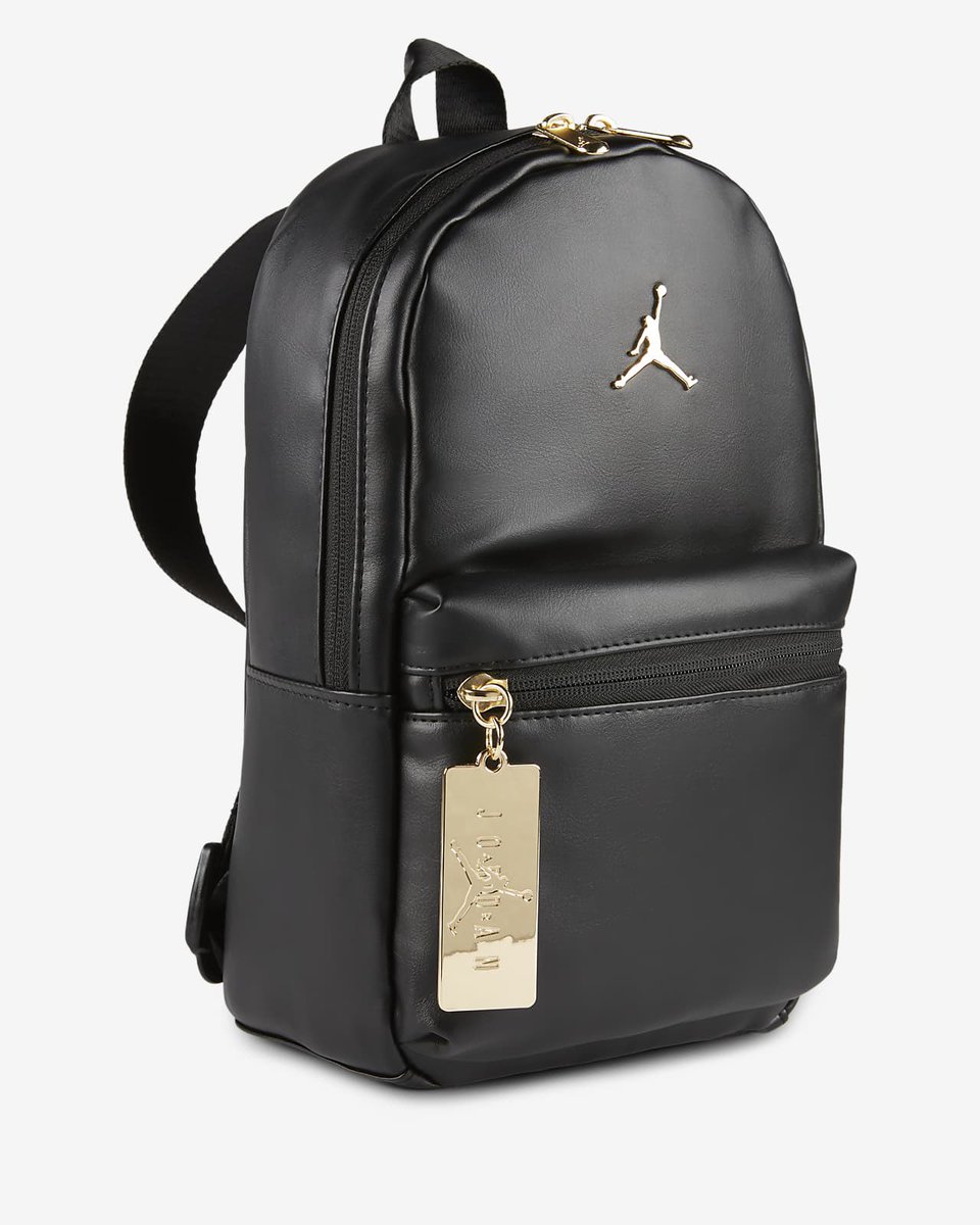 black and gold jordan backpack