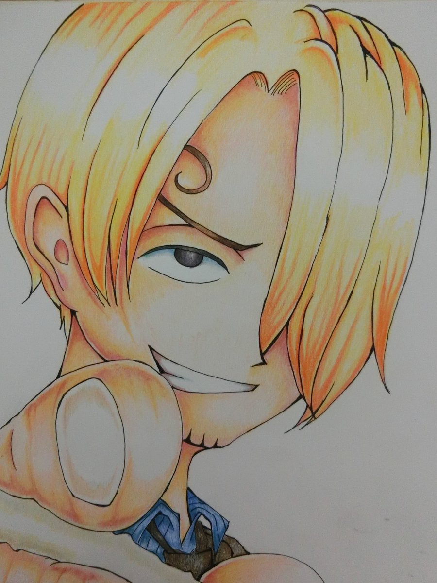 バラティエ時代のサンジ君 個人的にサンジ君は顔のバランスが難しく キキ あさこのイラスト