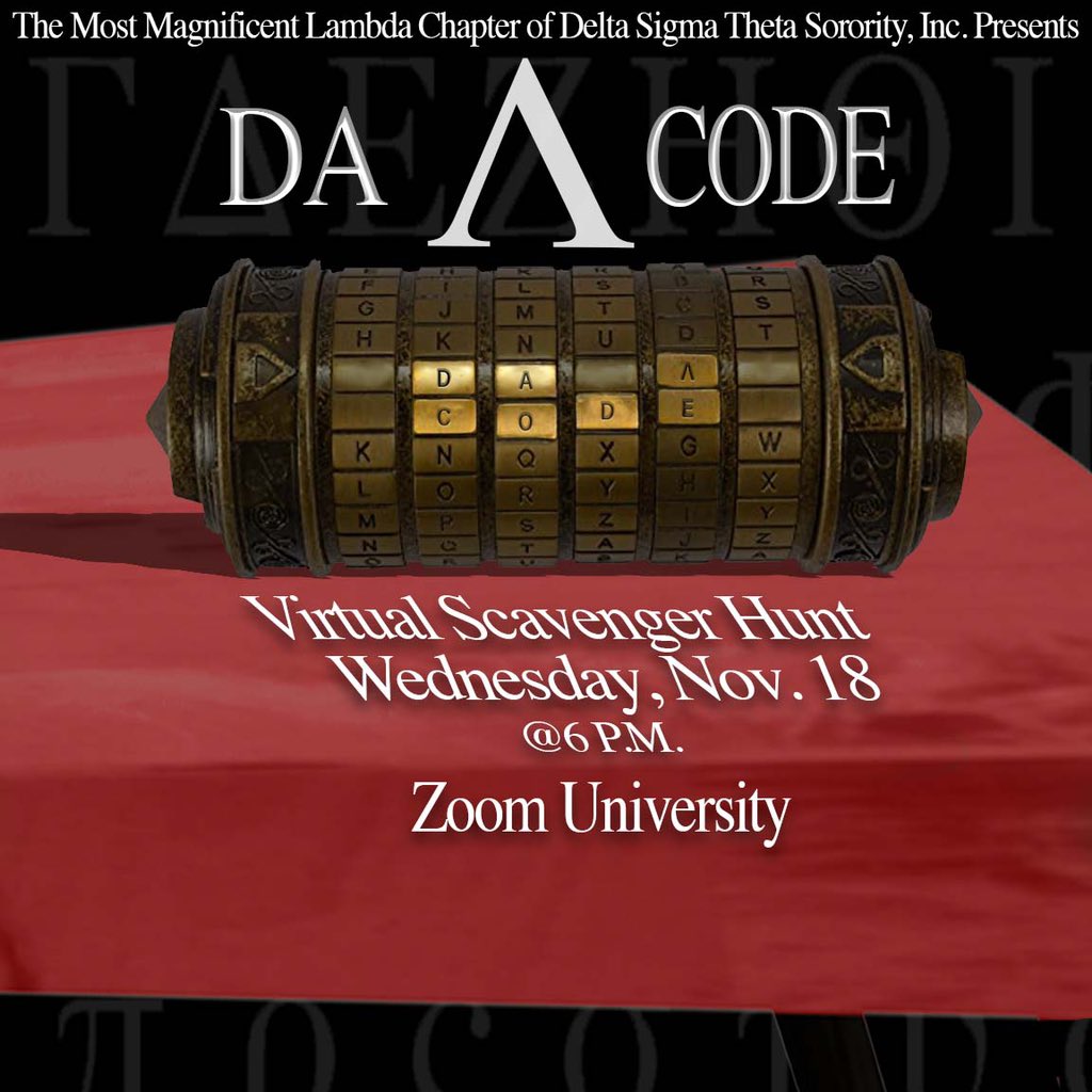 Do you have the code? Don’t forget to join us tomorrow at 6pm for Da Λ Code Virtual Scavenger Hunt. There’s much in store!